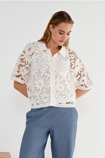 Maicazz Vest TRISTAN CARDIGAN SU26 65 207 OFF WHITE