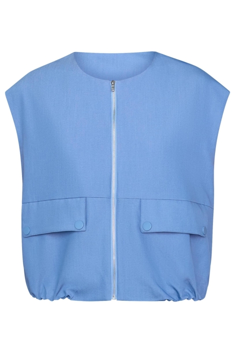 SisterS point blauwe dames gilet | Vooraanzicht