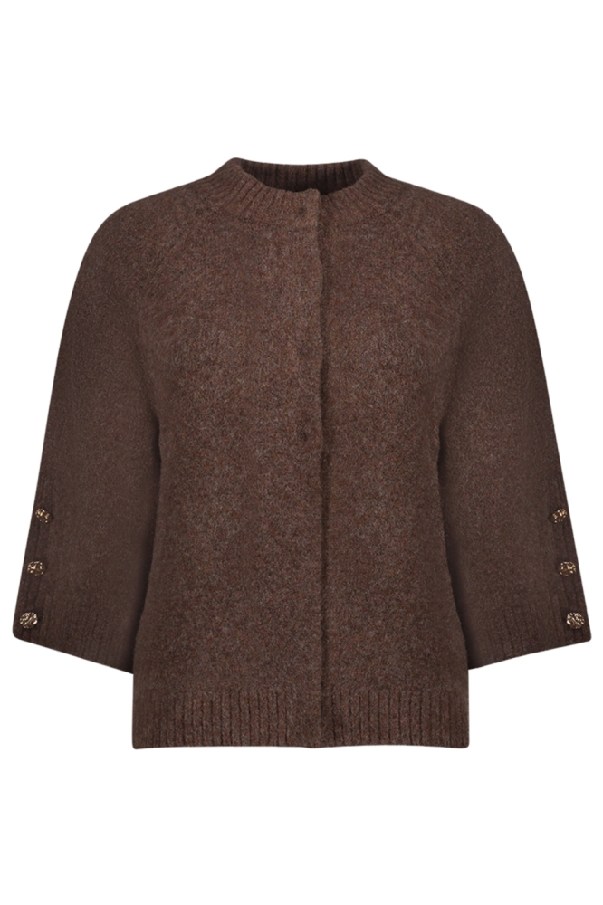 Geisha bruine dames vest | Vooraanzicht