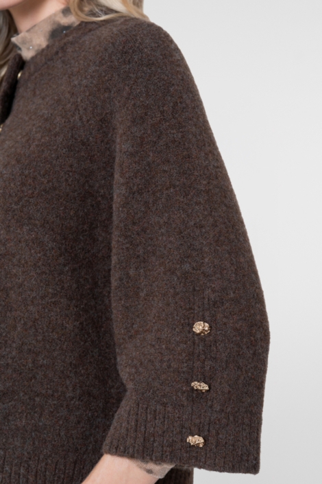 Geisha bruine dames vest | Close up