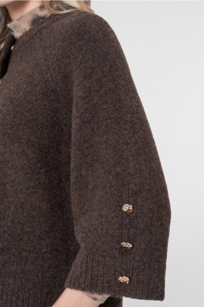 Geisha bruine dames vest | Close up