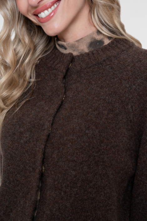 Geisha bruine dames vest | Kleurstaal