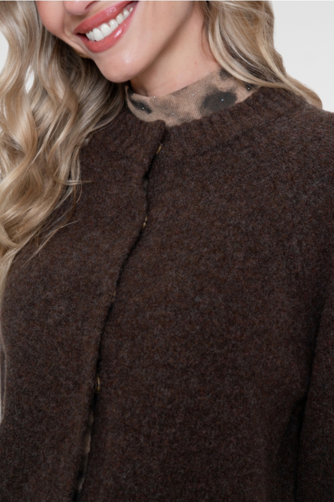 Geisha bruine dames vest | Kleurstaal
