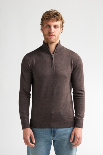 Petrol Industries Trui FIJNGEBREIDE HALF ZIP TRUI WHEEL M ROS KWC202 7156