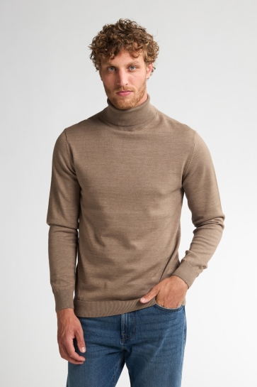 Petrol Industries men knitwear collar basic Camel