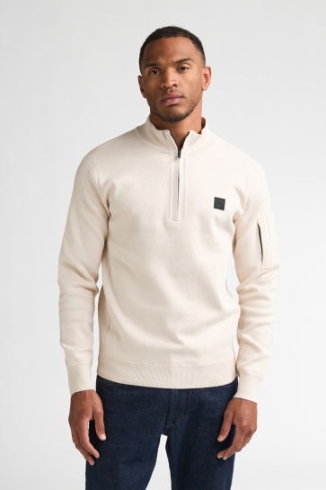 Petrol Industries Trui UTILITY HALF ZIP KNIT STONEFIELD M 3060 KWC248 0007