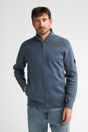 Petrol Industries men knitwear collar cardigan Blauw