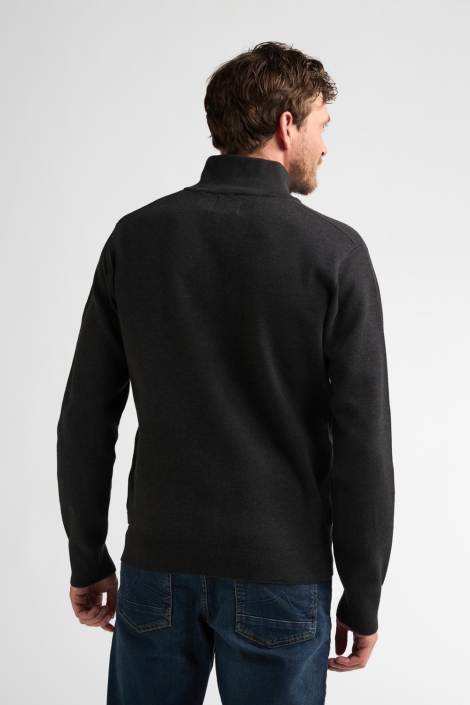 Petrol Industries grijze heren vest | Model achteraanzicht