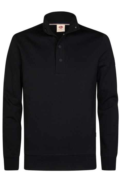 Petrol Industries zwarte heren sweater | Vooraanzicht