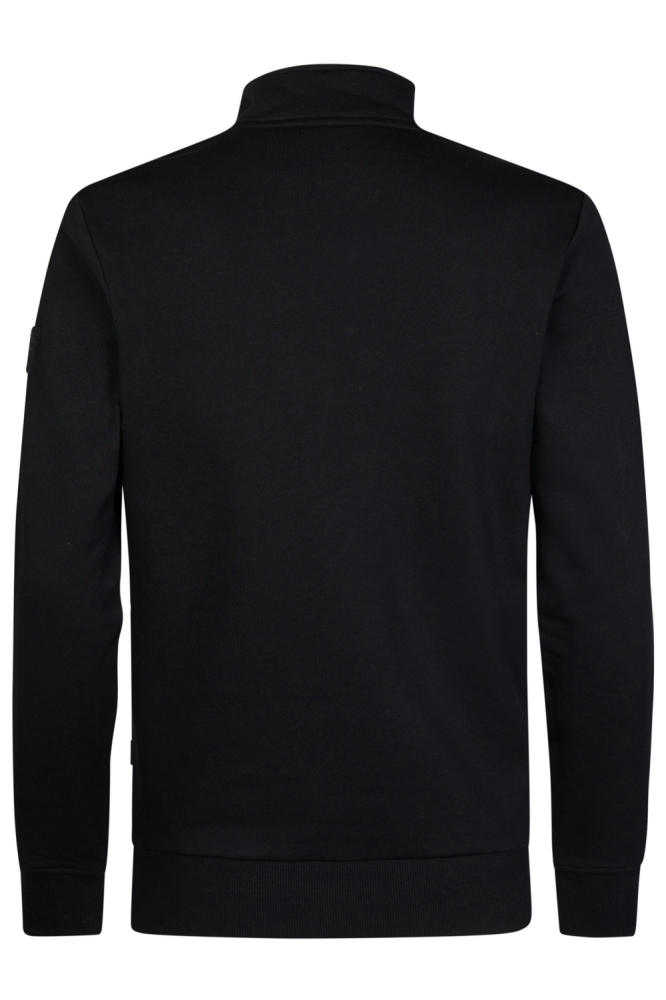 Petrol Industries zwarte heren sweater | Achteraanzicht