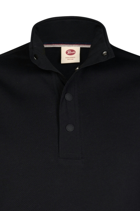 Petrol Industries zwarte heren sweater | Close up