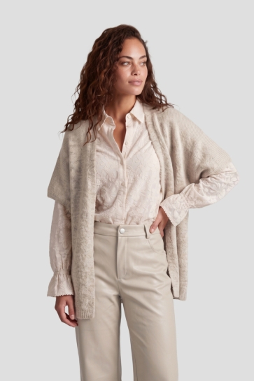 C&S The Label Vest CASEDY KNIT CARDIGAN 26WFMC03 Sand