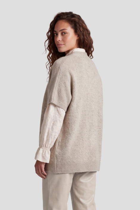 C&S The Label zand dames vest | Model achteraanzicht