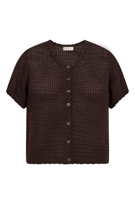 Freequent bruine dames vest | Vooraanzicht