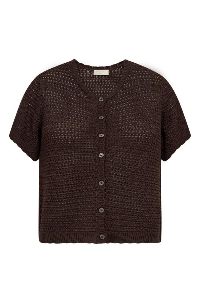 Freequent bruine dames vest | Vooraanzicht