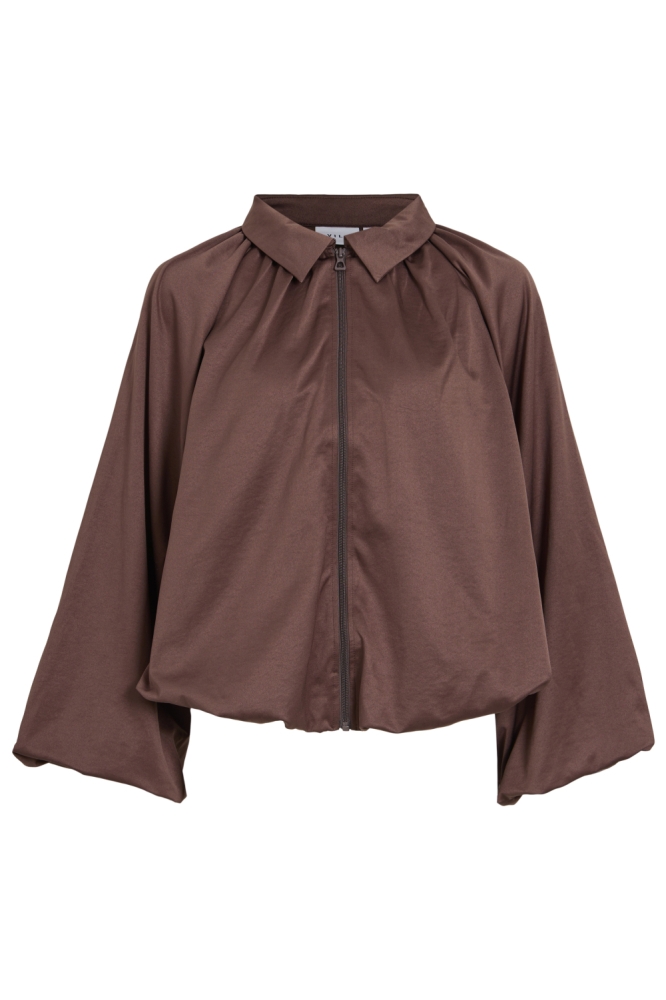 Vila bruine dames vest | Vooraanzicht