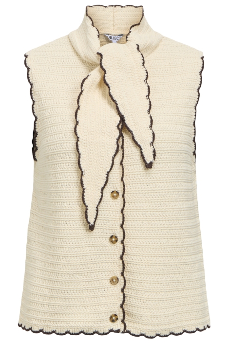 Object beige dames gilet | Vooraanzicht