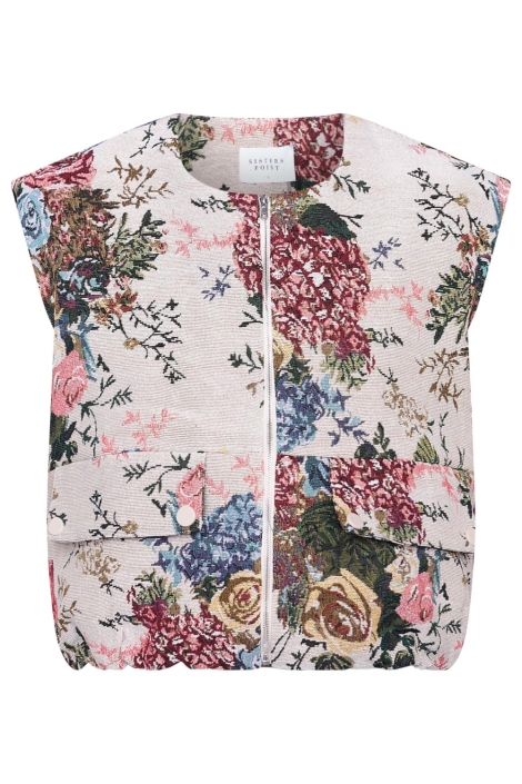 SisterS point beige dames gilet | Vooraanzicht