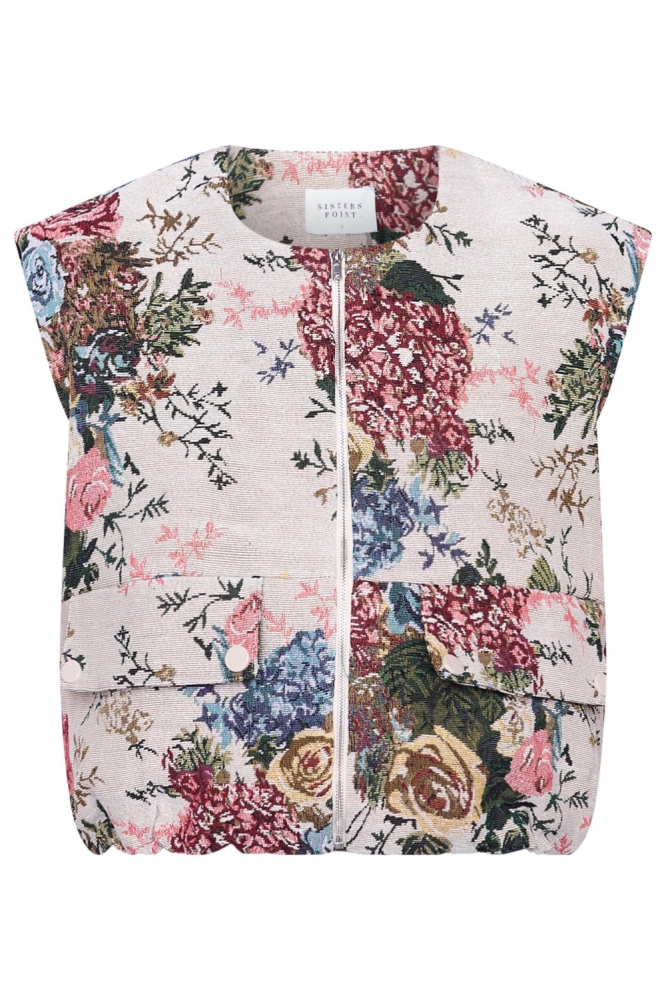 SisterS point beige dames gilet | Vooraanzicht