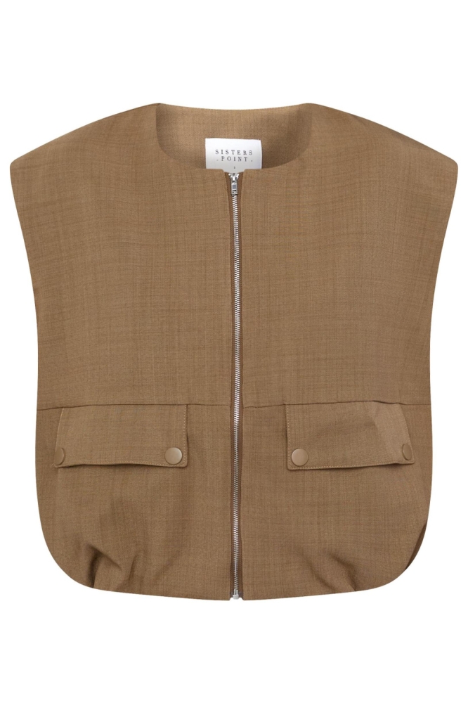 SisterS point zand dames gilet | Vooraanzicht