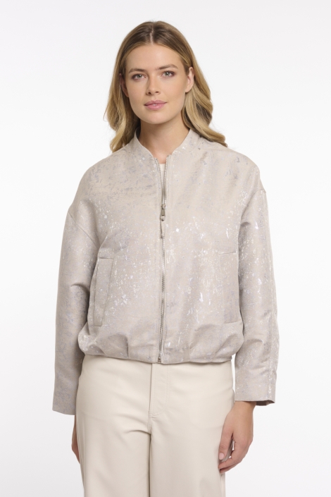 Rino & Pelle beige dames jas | Model vooraanzicht