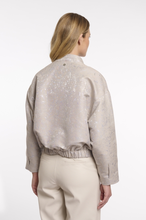 Rino & Pelle beige dames jas | Model achteraanzicht