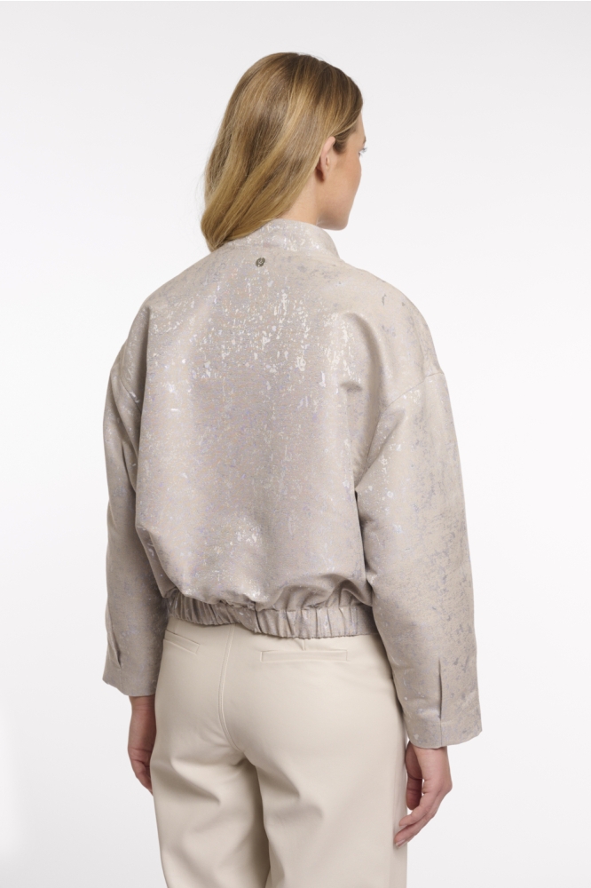 Rino & Pelle beige dames jas | Model achteraanzicht