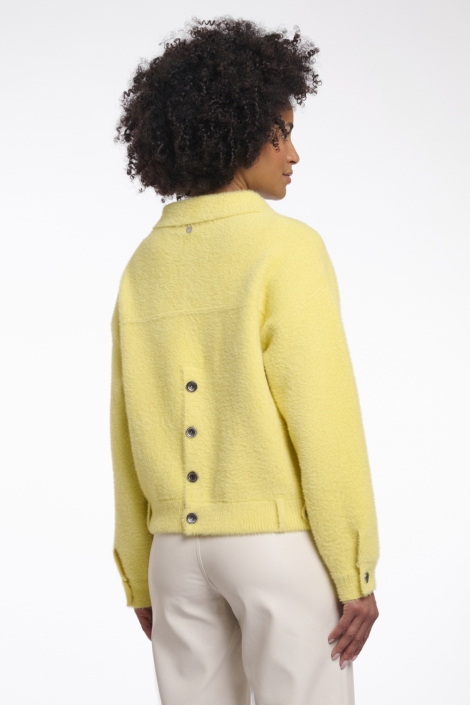 Rino & Pelle gele dames vest | Model achteraanzicht