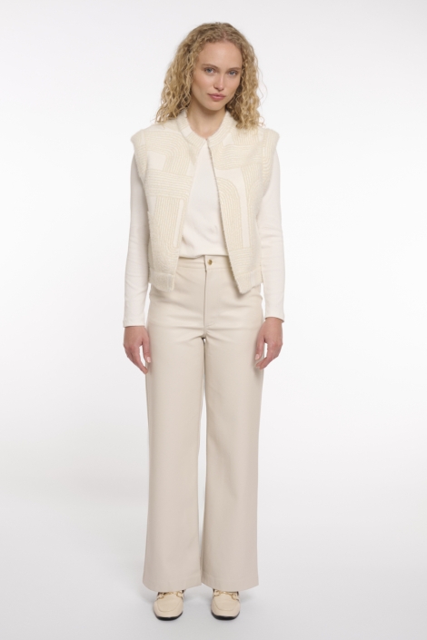 Rino & Pelle beige dames gilet | Model