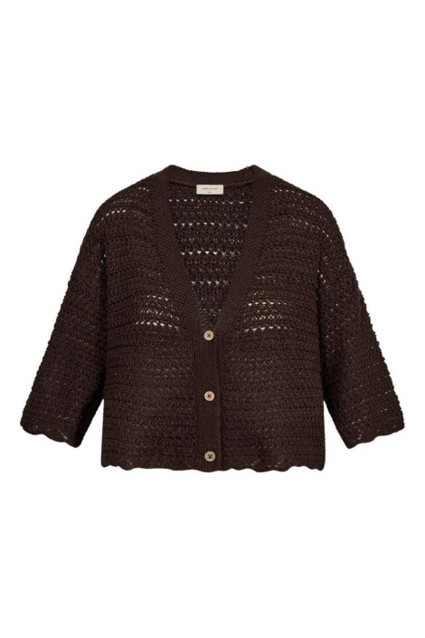 Freequent bruine dames vest | Vooraanzicht