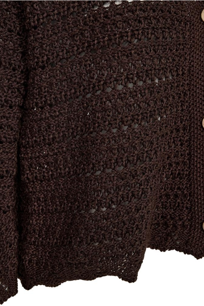 Freequent bruine dames vest | Kleurstaal