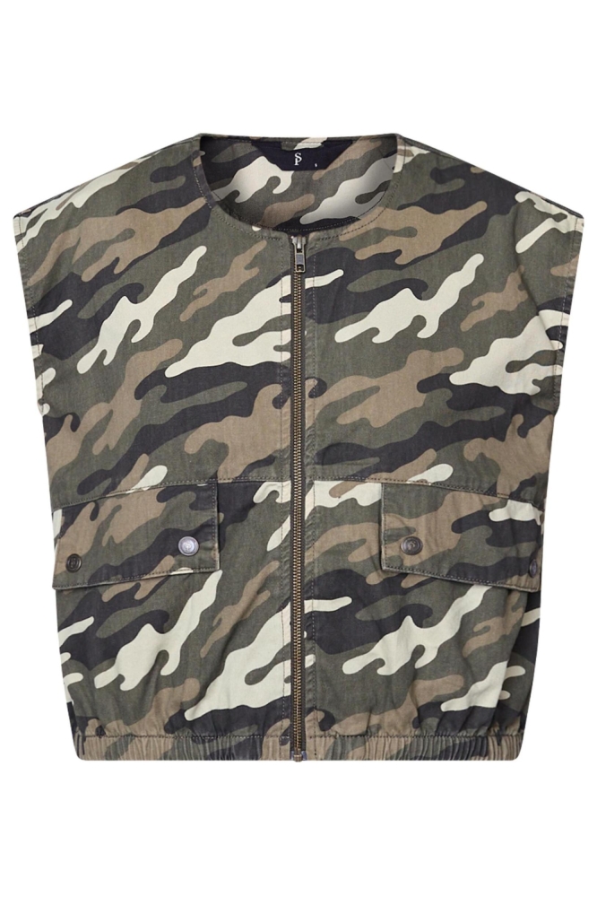 SisterS point groene dames gilet | Vooraanzicht