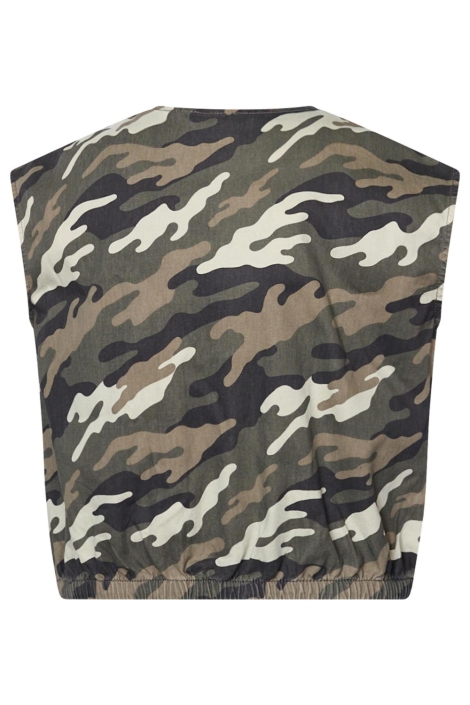 SisterS point groene dames gilet | Achteraanzicht