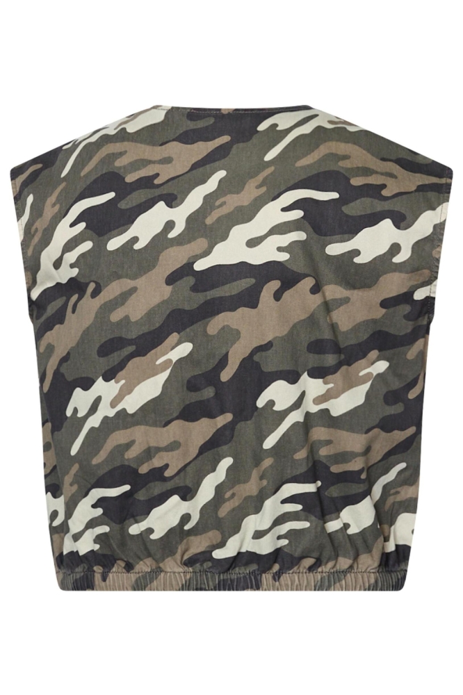 SisterS point groene dames gilet | Achteraanzicht