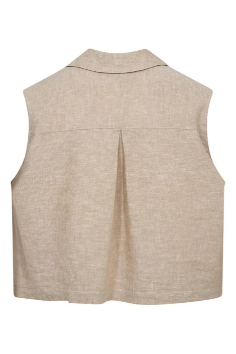 Freequent zand dames gilet | Achteraanzicht