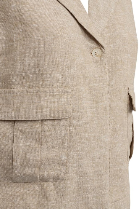 Freequent zand dames gilet | Close up