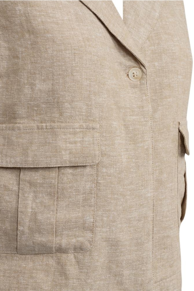 Freequent zand dames gilet | Close up