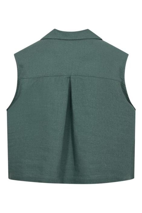 Freequent groene dames gilet | Achteraanzicht