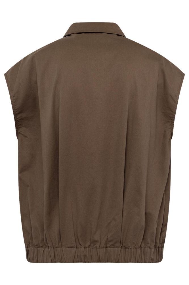 SisterS point bruine dames gilet | Achteraanzicht