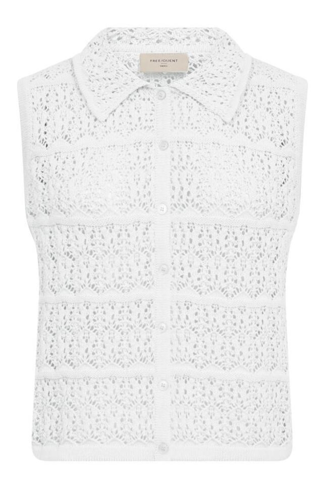 Freequent witte dames gilet | Vooraanzicht