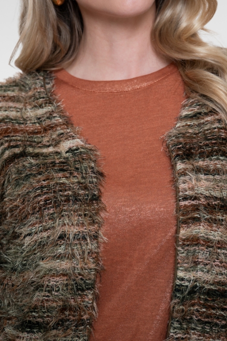 Geisha bruine dames vest | Kleurstaal
