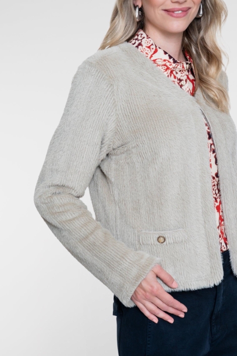 Geisha zand dames vest | Model zijaanzicht