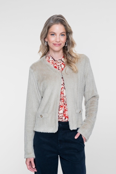 Geisha zand dames vest | Model vooraanzicht