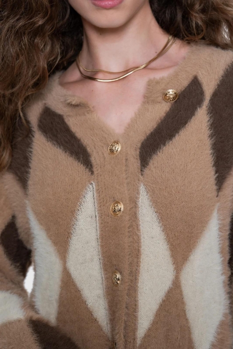 Geisha zand dames vest | Close up