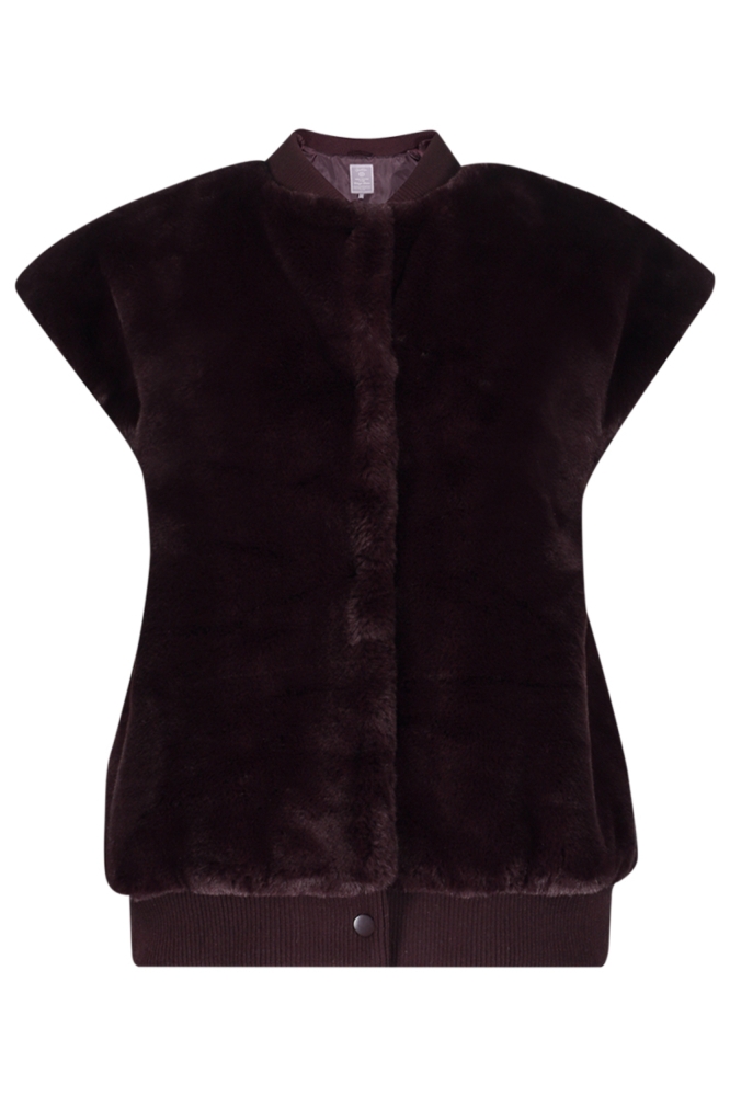 Geisha bordeaux dames vest | Vooraanzicht