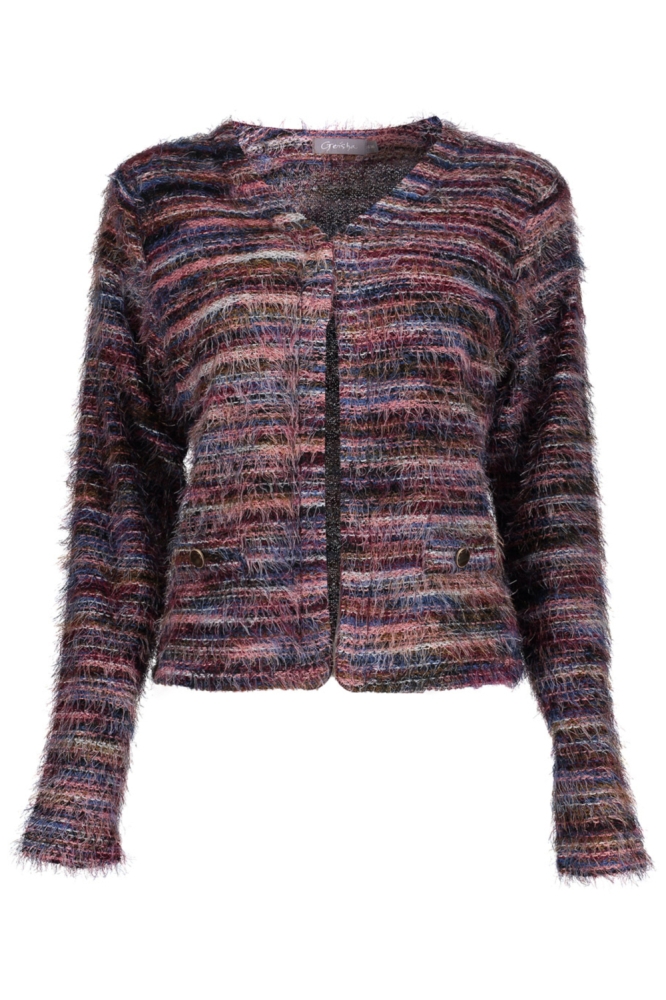 Geisha bordeaux dames vest | Vooraanzicht