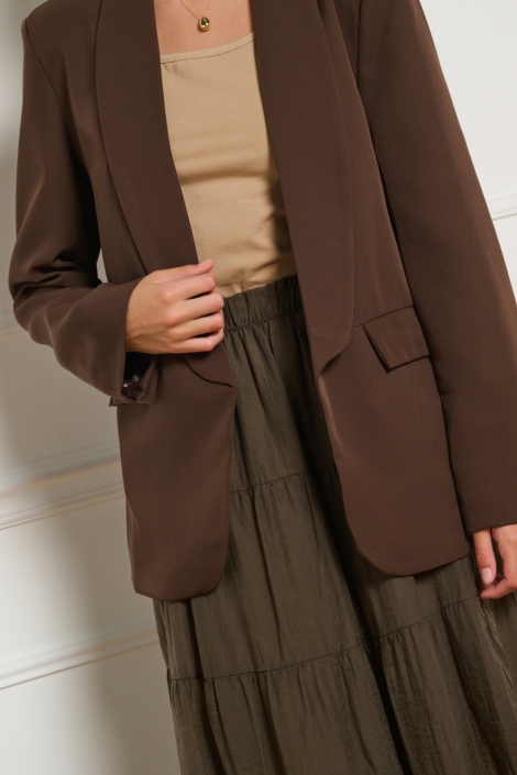 LolaLiza bruine dames blazer | Close up
