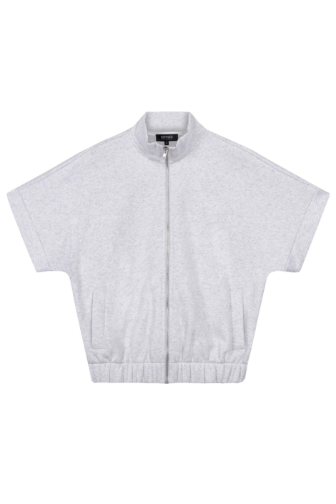 Refined Department grijze dames vest | Vooraanzicht