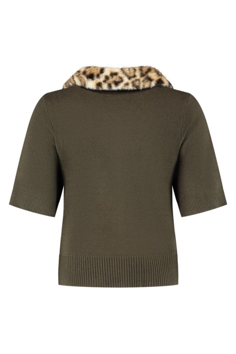 Lady Day groene dames vest | Achteraanzicht