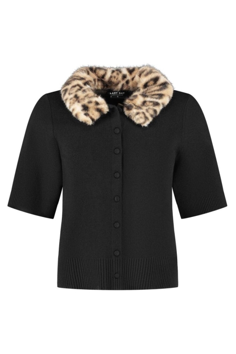 Lady Day zwarte dames vest | Vooraanzicht
